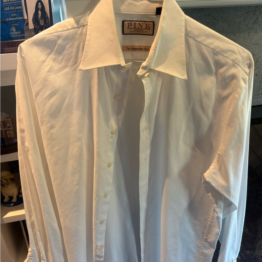 Thomas Pink Cream Dress Shirt